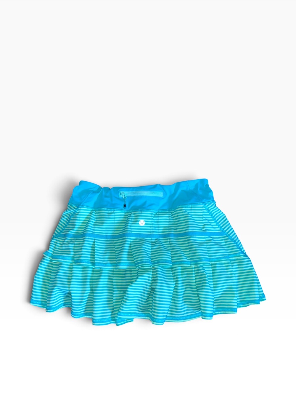 Lululemon Run Pace Setter Skirt Skort in RARE Bali Breeze Striped Pleated Size 6